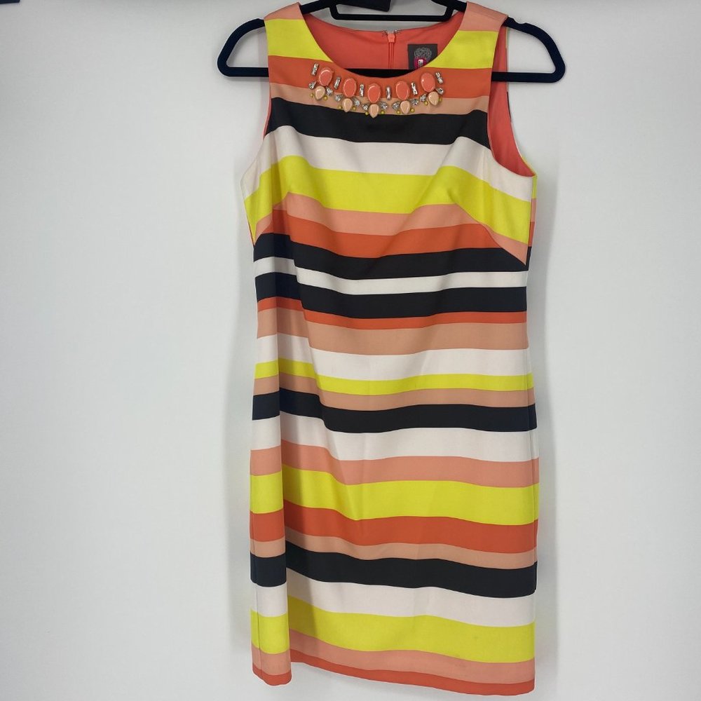 Gorgeous Vince Camuto | Size 6. Multi Color Striped Dress